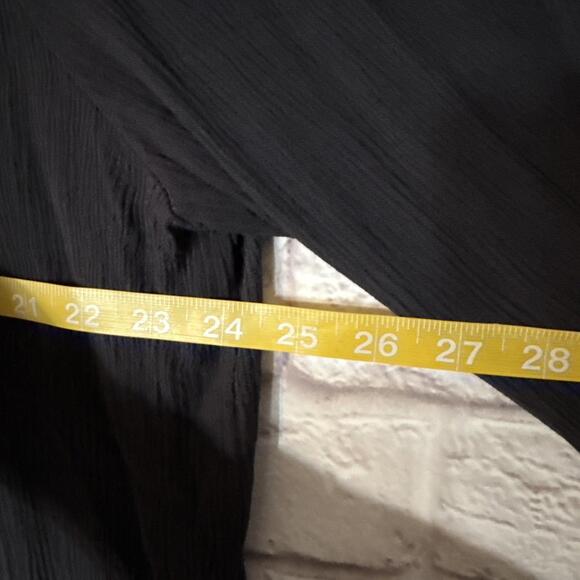 EUC Dark Gray Clover & Scout Long Bell Sleeve V Neck Boho Tunic Blouse 2X - Picture 4 of 7